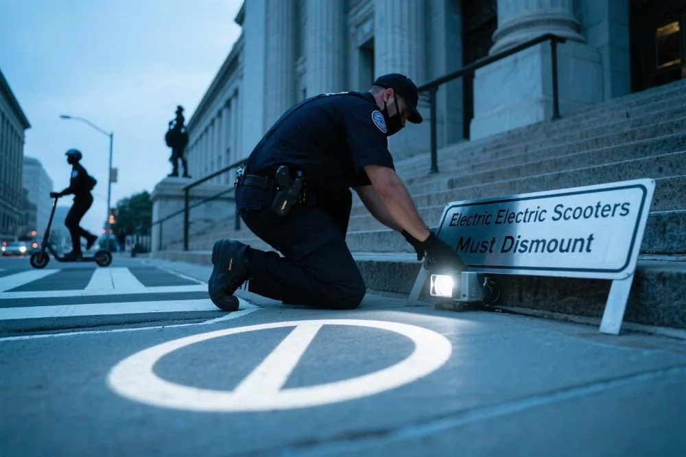 can i ride electric scooter on sidewalk