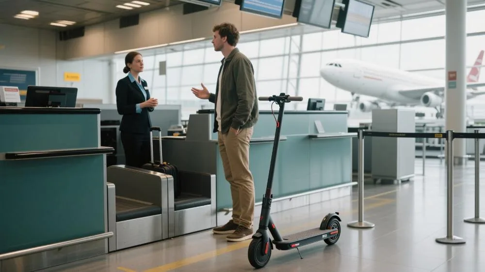 can you bring an e scooter on a plane
