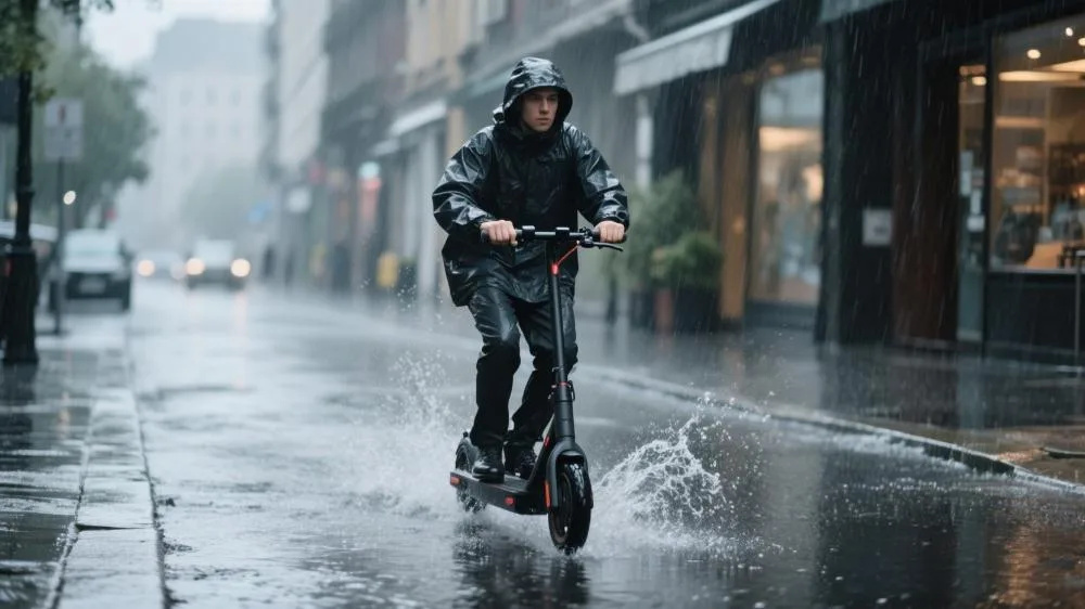 can you ride an e-scooter in the rain