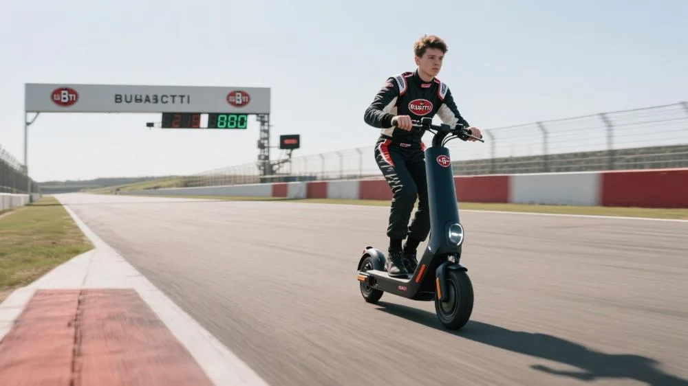 how fast does a Bugatti electric scooter go