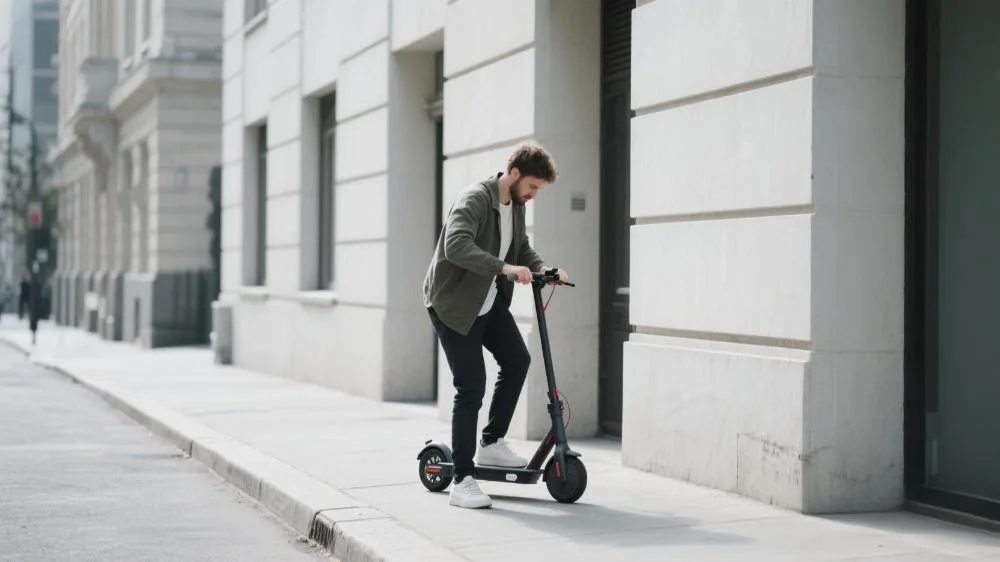 how to fold an electric scooter